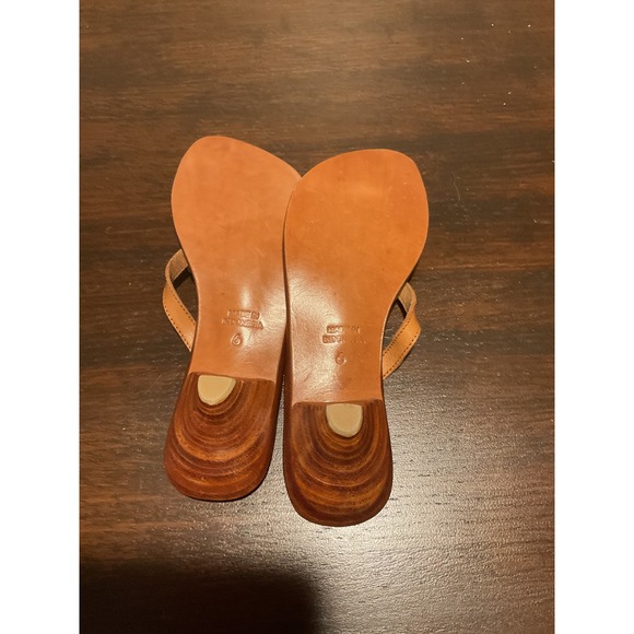 Mystique Flower Thong Sandals Leather Slip On Flats Summer Shoes Size 6 - Picture 5 of 8